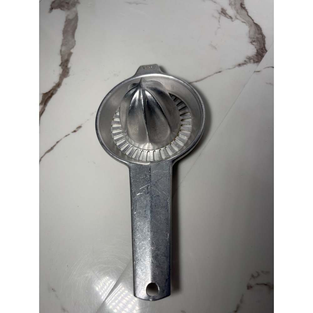 Vintage Foley Aluminum Hand Juicer Reamer Silver‎ Manual Citrus Squeezer